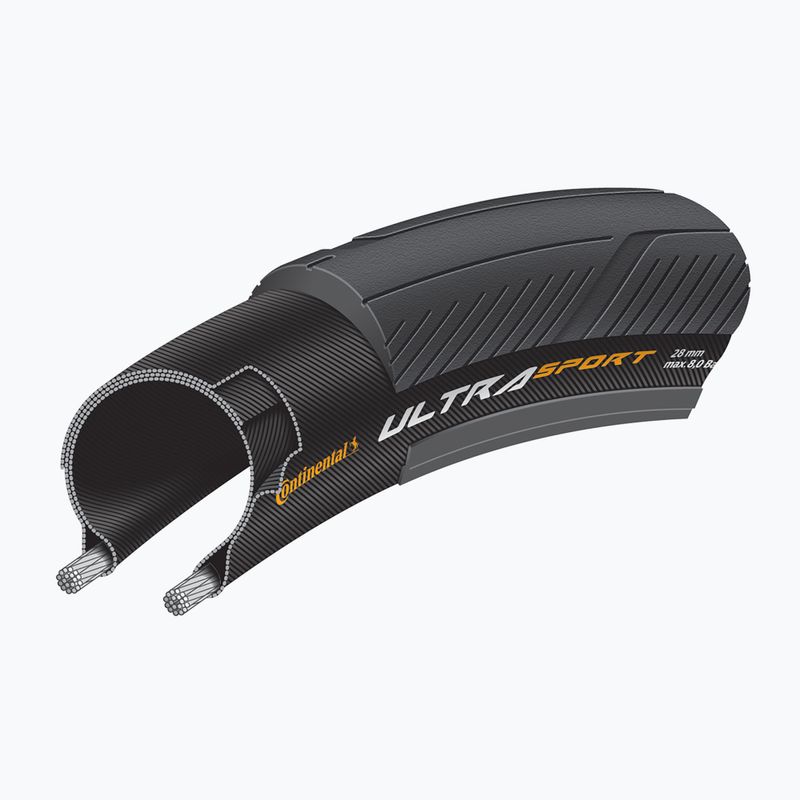 Continental Ultra Sport III 700x25C schwarz rollend Reifen CO0150461 4