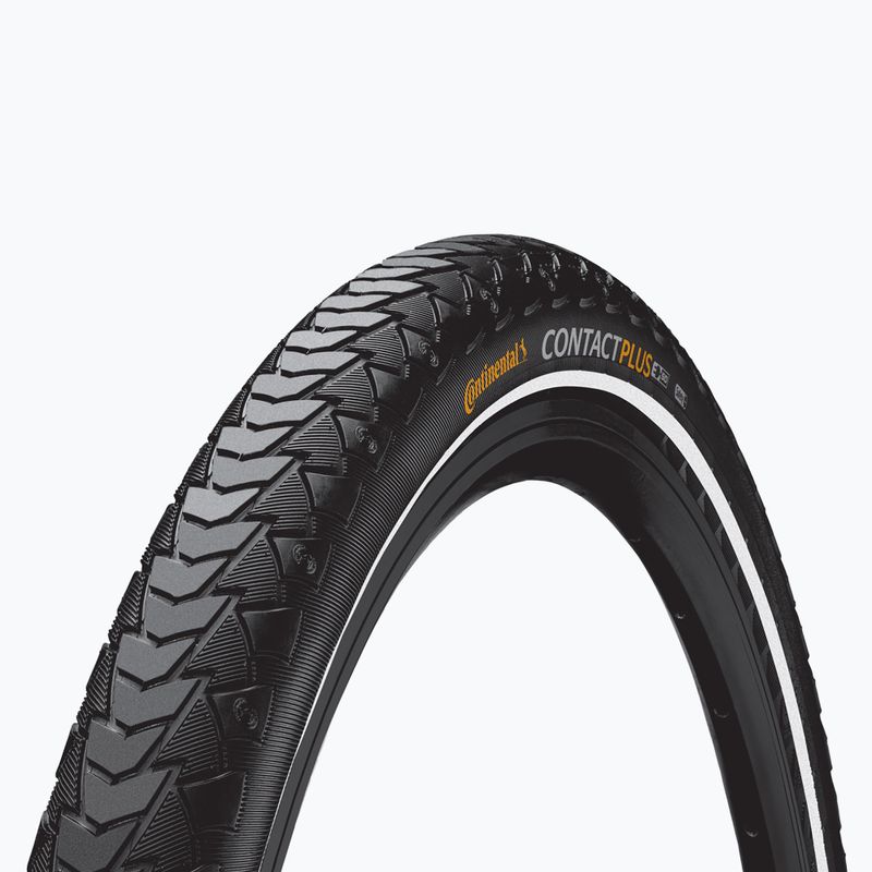 Continental Contact Plus Fahrradreifen schwarz/reflex