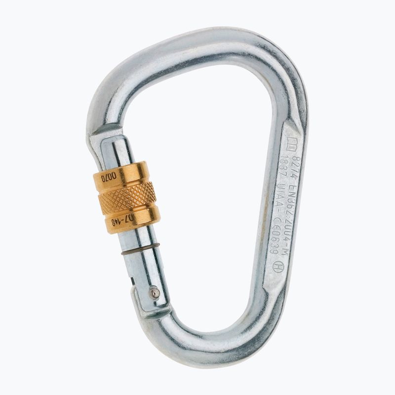 Kletterkarabiner EDELRID Steel HMS Screw silver