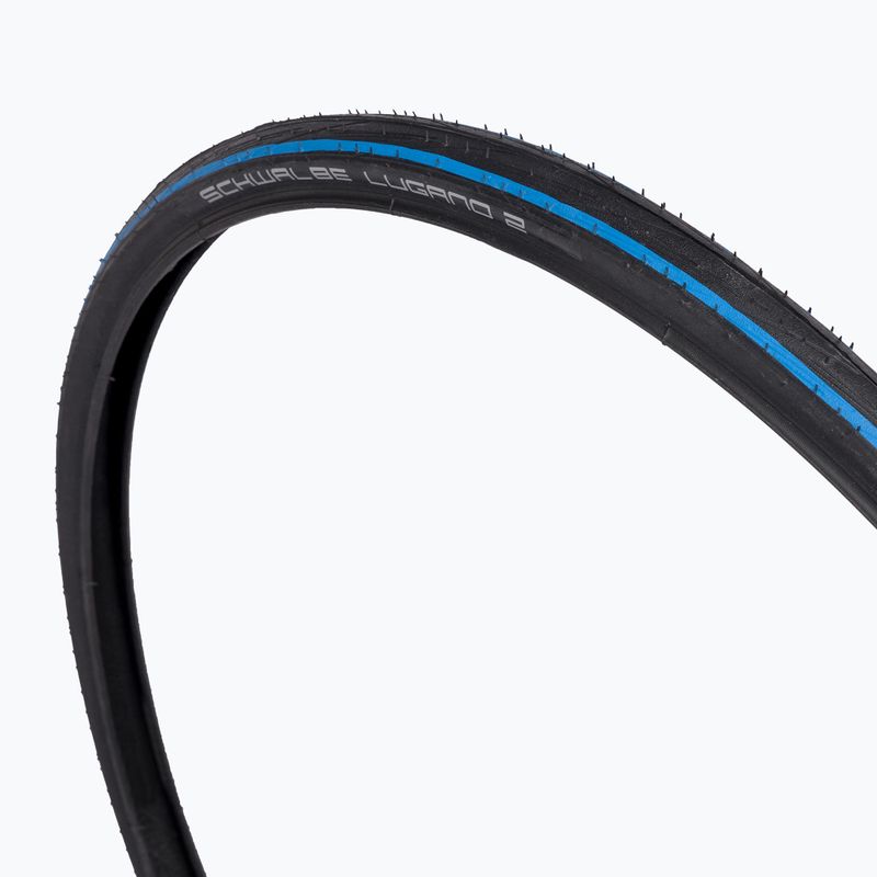SCHWALBE Lugano II K-Guard Silica Draht blau gestreift Fahrradreifen