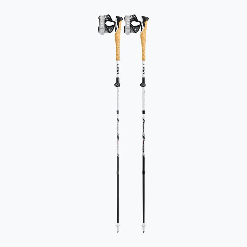 Trekkingstöcke LEKI Cross Trail FX Superlite weiß-schwarz