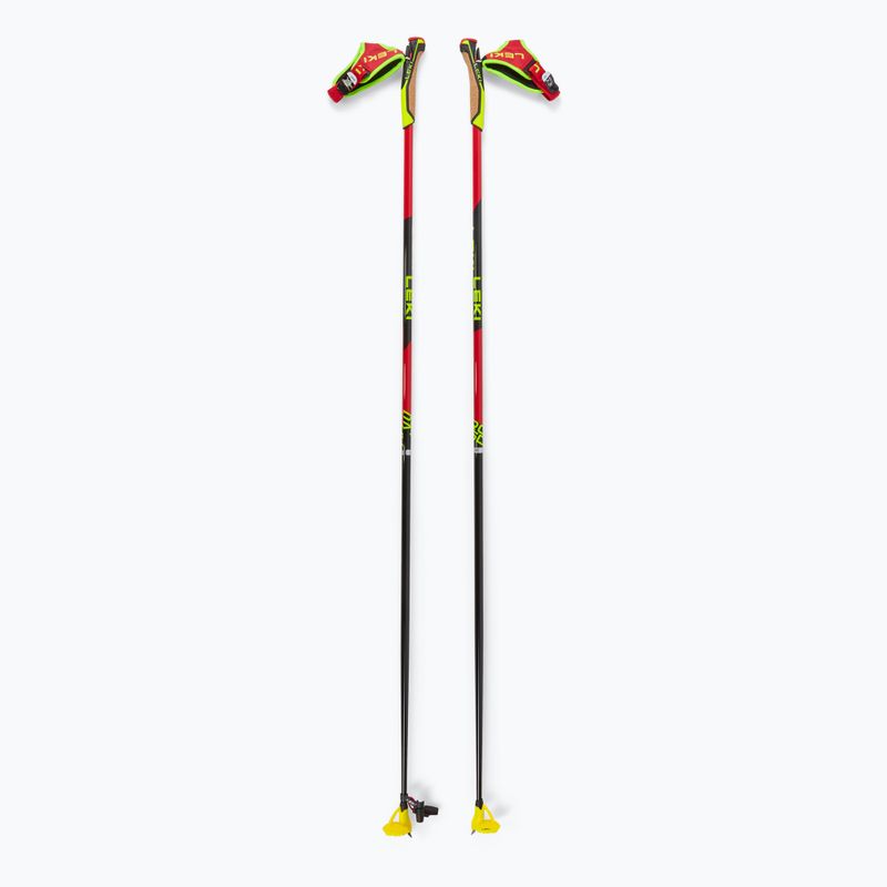 Langlaufstöcke LEKI PRC 750 bright red/ neon yellow/ black