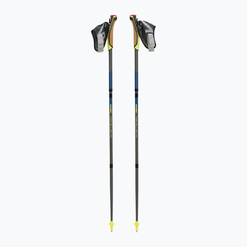 Nordic Walking Stöcke LEKI Traveller FX.One Carbon dunkelblau-silber 6532582111 5