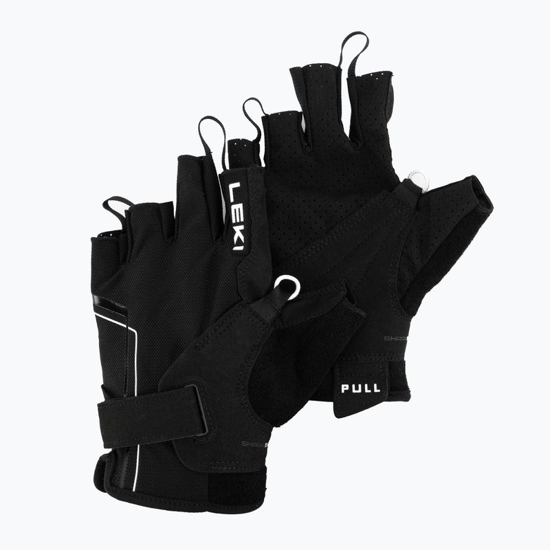 Nordic walking handschuhe LEKI Nordic Breeze Shark Short schwarz-weiß 65373311