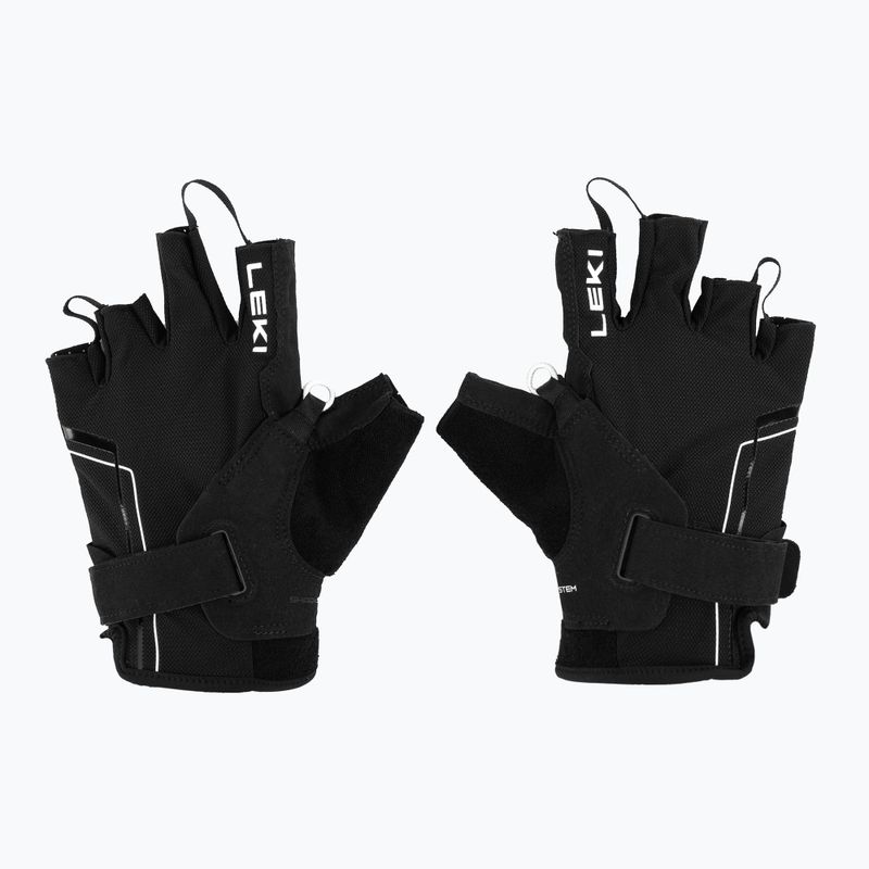 Nordic walking handschuhe LEKI Nordic Breeze Shark Short schwarz-weiß 65373311 3