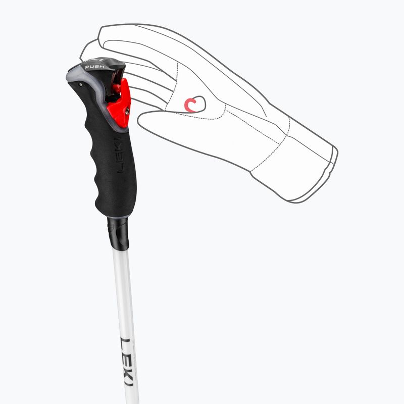 Skistöcke Damen LEKI Carbon 14 3D natural carbon/ white/ gold 5