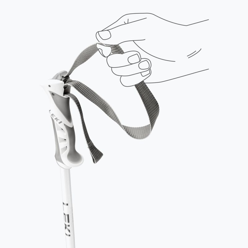 Damen-Skistöcke LEKI Bliss silvergrey/white/rose gold 5