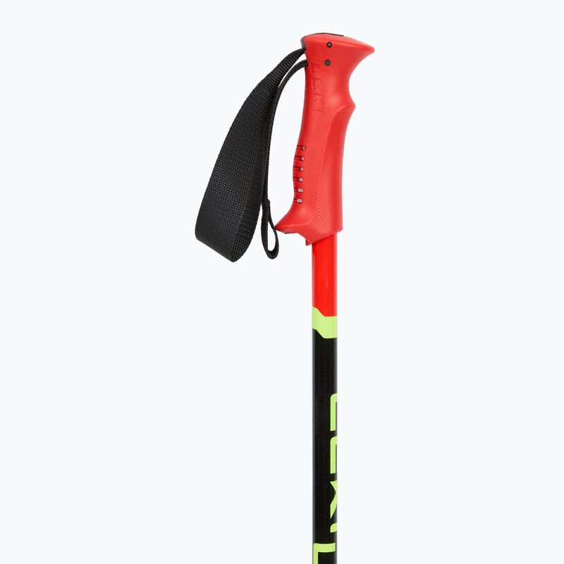 Skistöcke Kinder LEKI Racing bright red/ black/ neon yellow 2