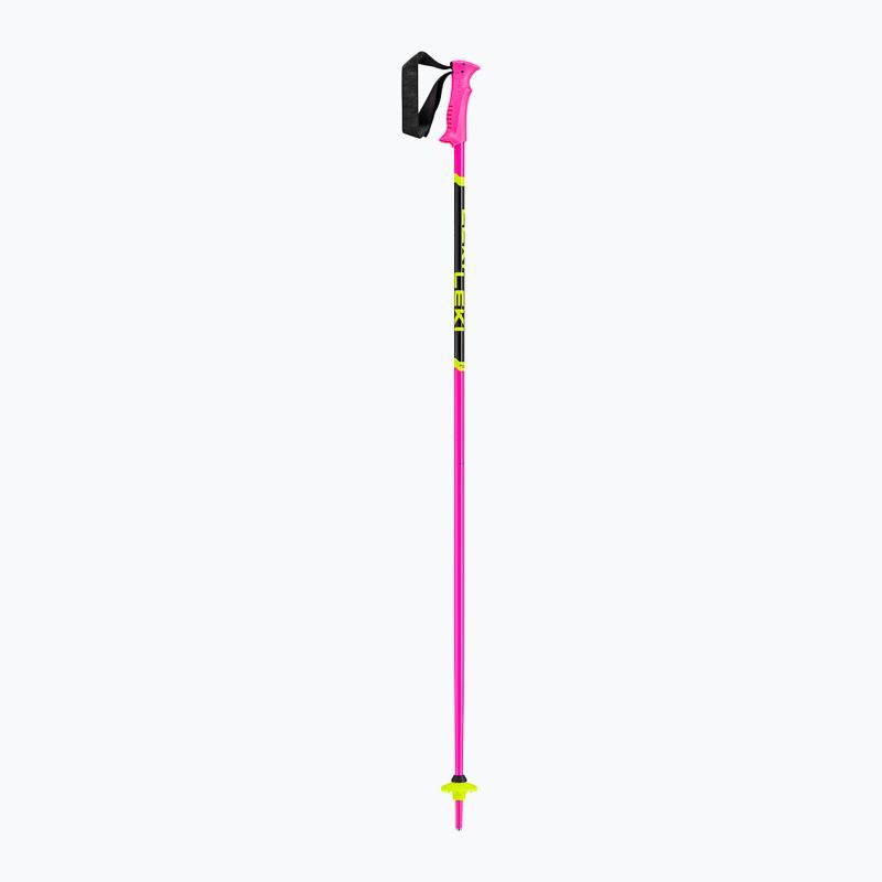 LEKI Racing Kinderskistöcke neon pink/ schwarz/ neongelb 2