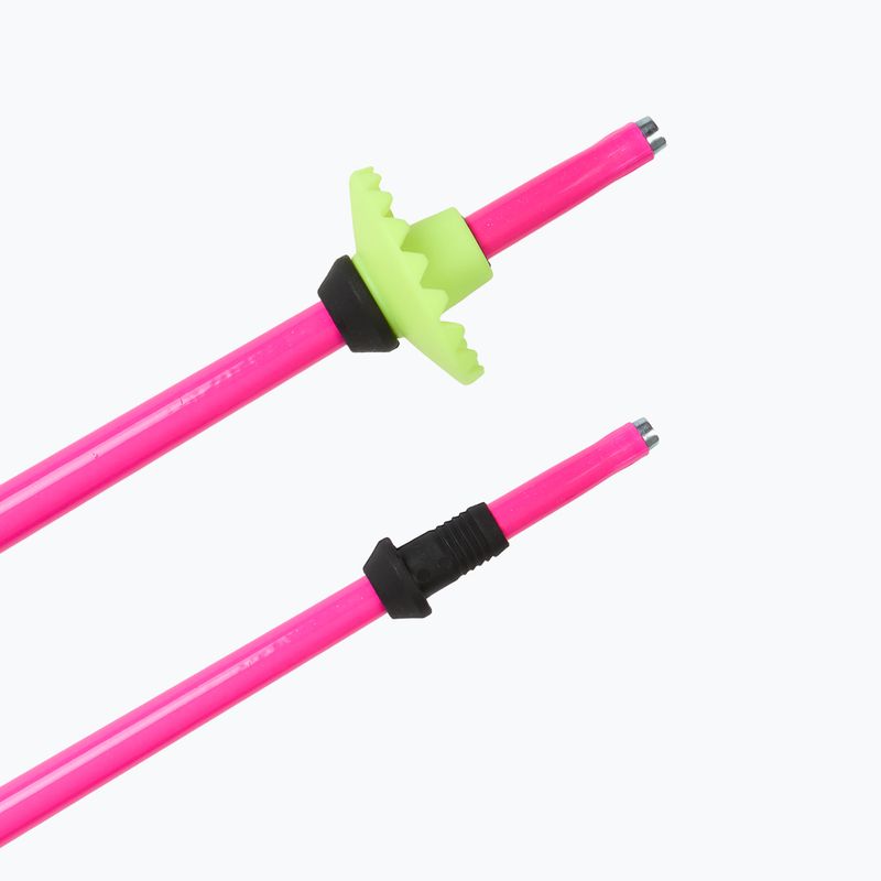 Skistöcke Kinder LEKI Racing neon pink/ black/ neon yellow 5