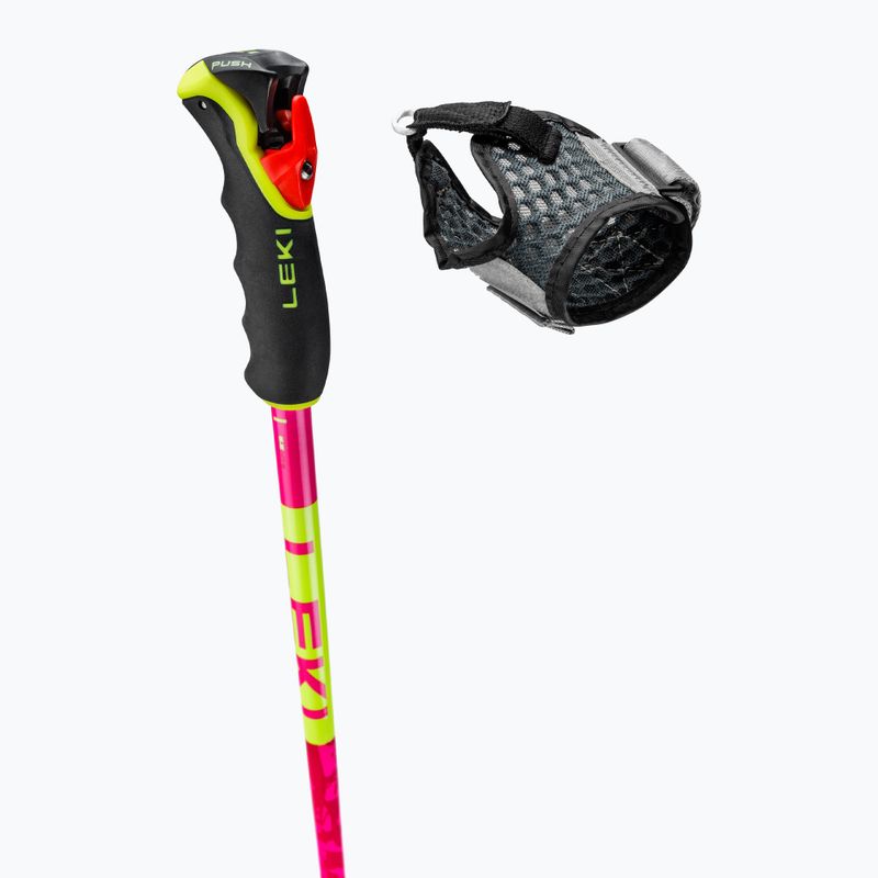 Skistöcke LEKI Spitfire 3D neon magenta/neon yellow/berry 5