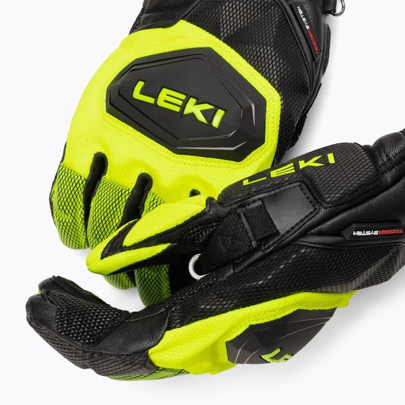 Herren Skihandschuhe LEKI WCR Venom SL 3D schwarz ice/lemon 4