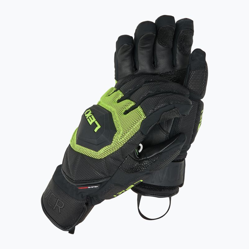 Skihandschuhe Herren LEKI WCR Coach 3D black/ ice lemon