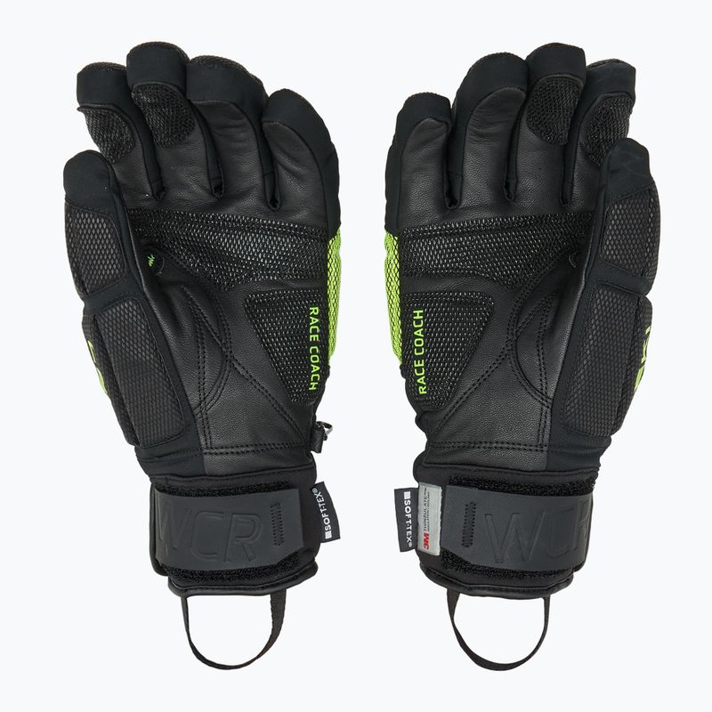 Skihandschuhe Herren LEKI WCR Coach 3D black/ ice lemon 2
