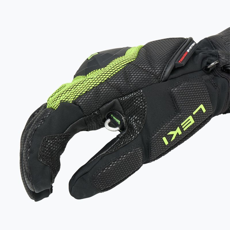 Skihandschuhe Herren LEKI WCR Coach 3D black/ ice lemon 4