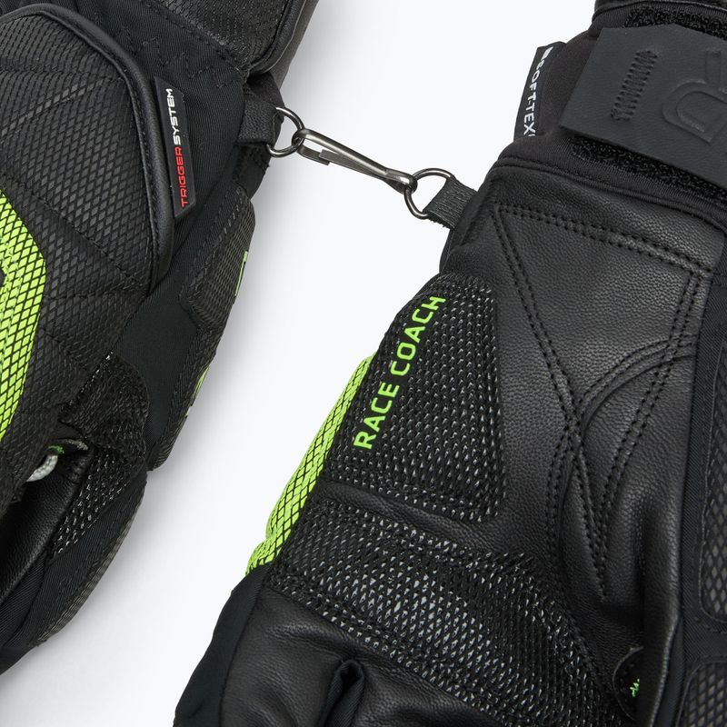 Skihandschuhe Herren LEKI WCR Coach 3D black/ ice lemon 6