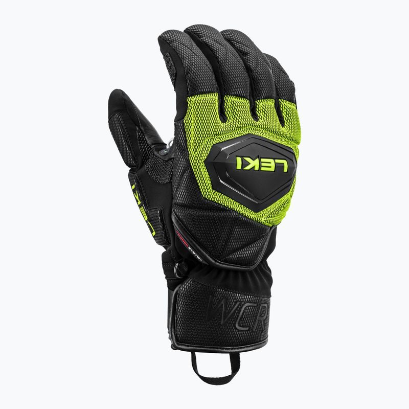 Skihandschuhe Herren LEKI WCR Coach 3D black/ ice lemon 7