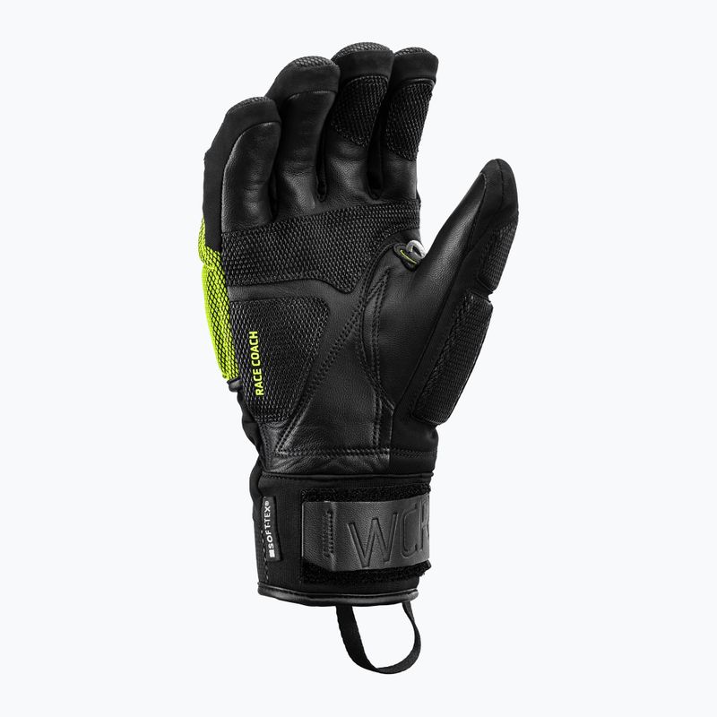 Skihandschuhe Herren LEKI WCR Coach 3D black/ ice lemon 8