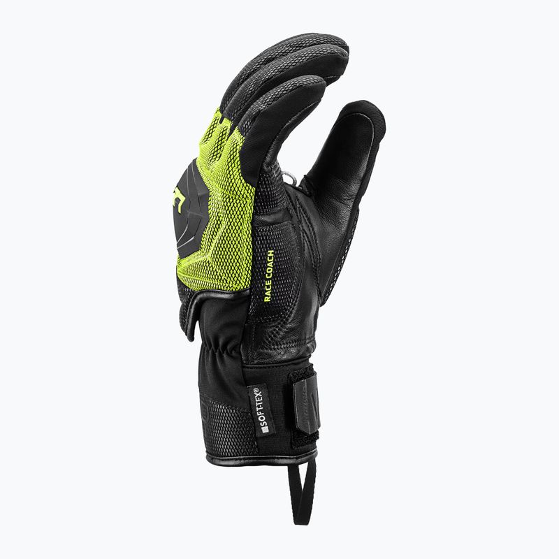Skihandschuhe Herren LEKI WCR Coach 3D black/ ice lemon 9