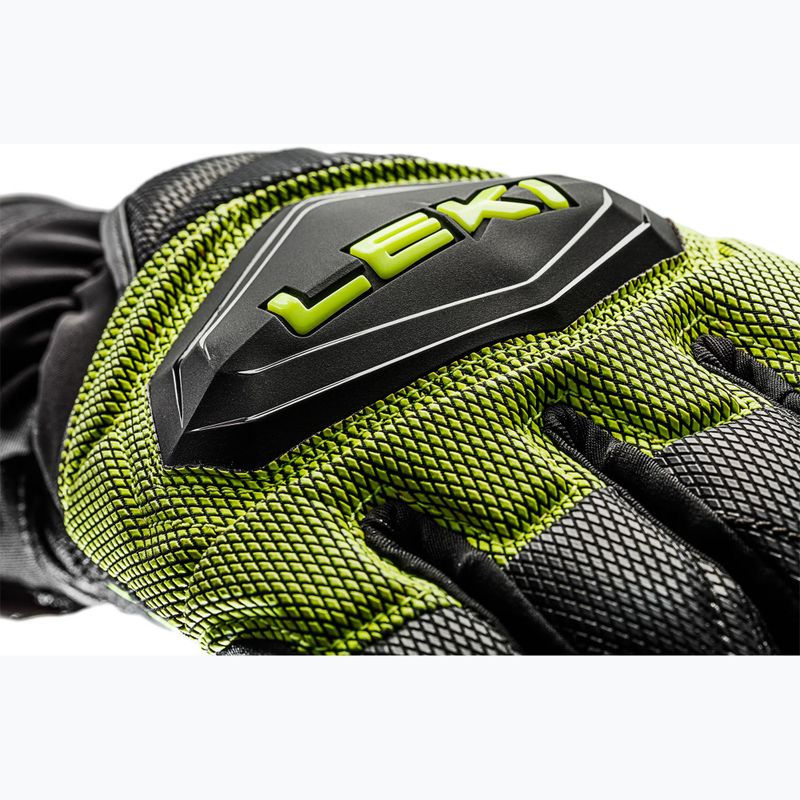 Skihandschuhe Herren LEKI WCR Coach 3D black/ ice lemon 12