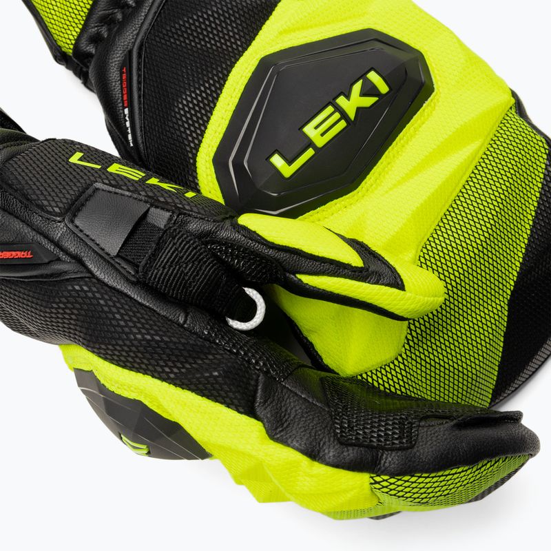 Herren Skihandschuhe LEKI WCR Venom SL 3D Mitt schwarz ice/lemon 4