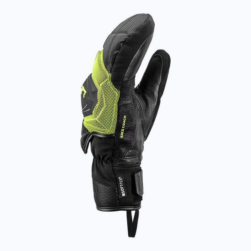 Herren-Skihandschuhe LEKI WCR Coach 3D Mitt black/ice lemon 4