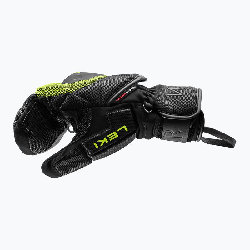 Herren-Skihandschuhe LEKI WCR Coach 3D Mitt black/ice lemon 5