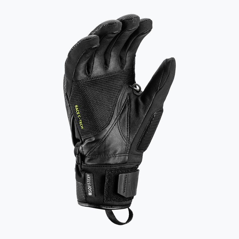 Herren Skihandschuhe LEKI WCR C-Tech 3D schwarz ice/lemon 6