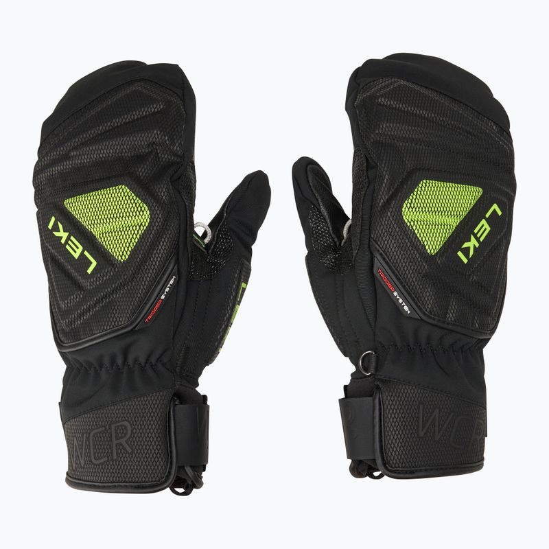 Skihandschuhe Herren LEKI WCR C-Tech 3D Mitt black/ ice lemon 2