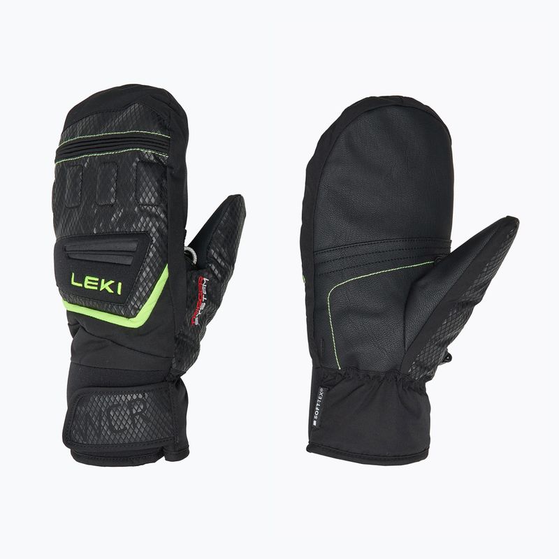 Skihandschuhe Kinder LEKI WCR Team 3D Junior Mitt black/ ice lemon