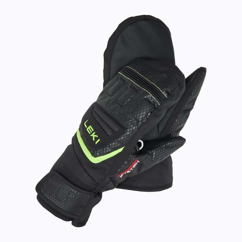 Skihandschuhe Kinder LEKI WCR Team 3D Junior Mitt black/ ice lemon 2