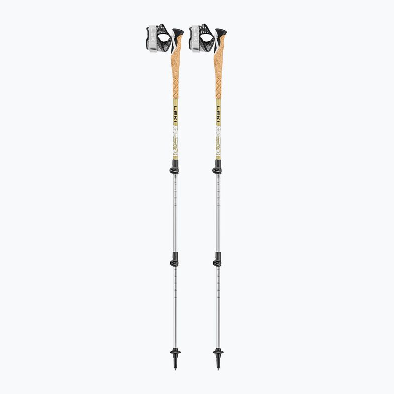 Trekkingstöcke LEKI Cross Trail TA white/goldbrown/black 8