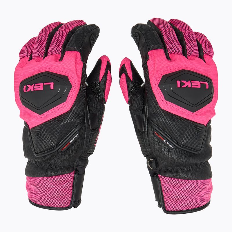 Skihandschuhe Damen LEKI WCR Venom SL 3D black/ pink 3