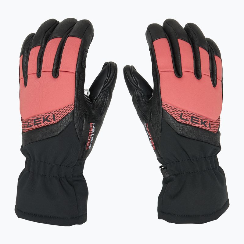 Skihandschuhe Damen LEKI Griffin Base 3D black/ rose 3