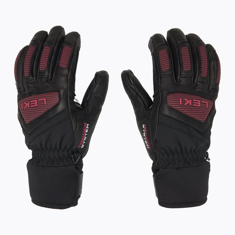 Skihandschuhe Damen LEKI Griffin Pro 3D black/ rose 3