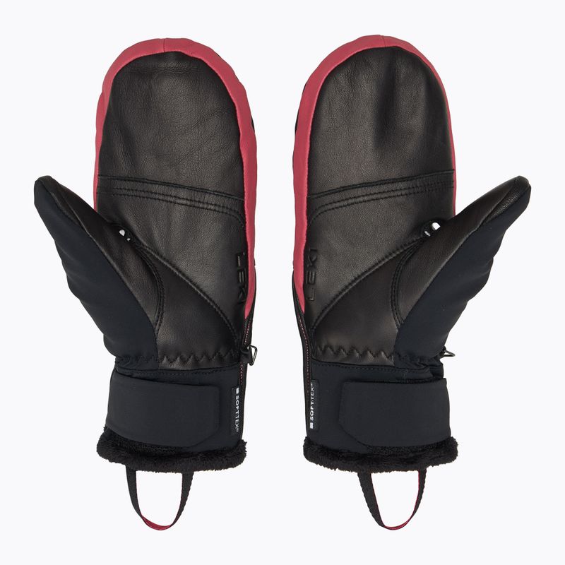 Skihandschuhe Damen LEKI Vallarta 3D Mitt black/ rose 2