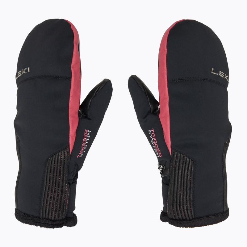 Skihandschuhe Damen LEKI Vallarta 3D Mitt black/ rose 3