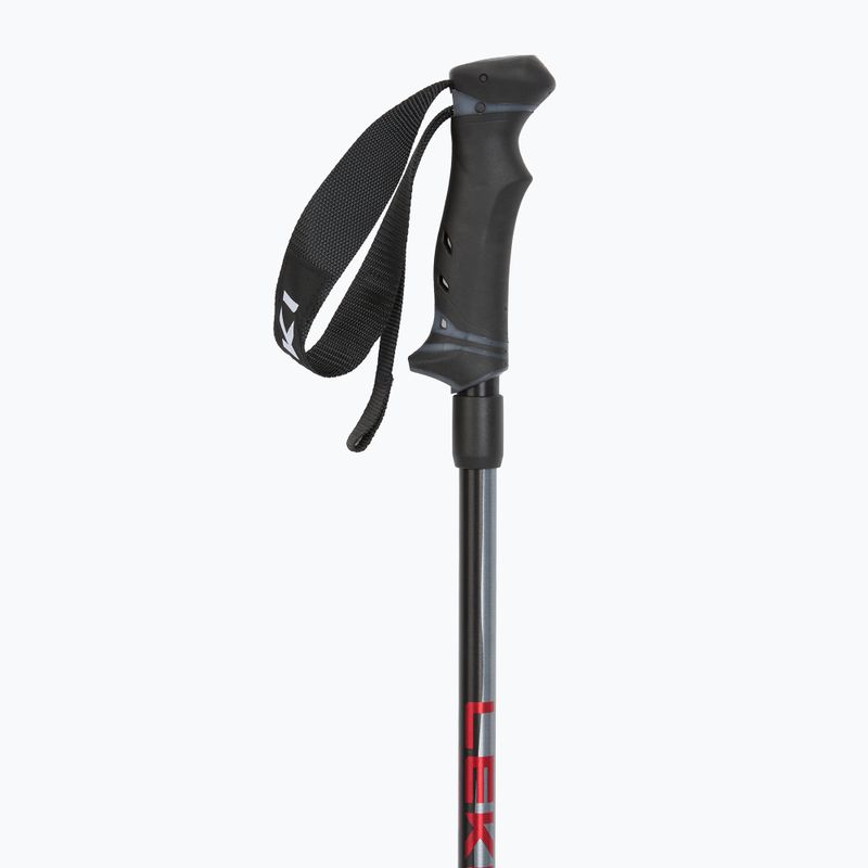 Skistöcke LEKI Hot Shot anodized black/eloxal gray/eloxal red 2