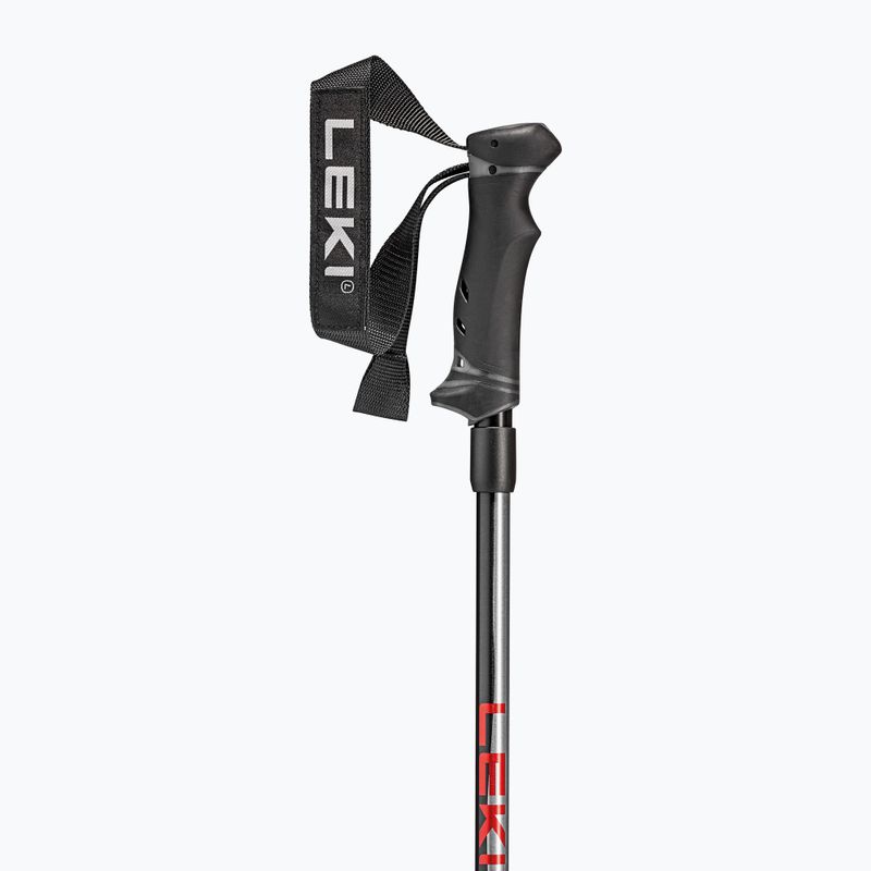 Skistöcke LEKI Hot Shot anodized black/eloxal gray/eloxal red 9