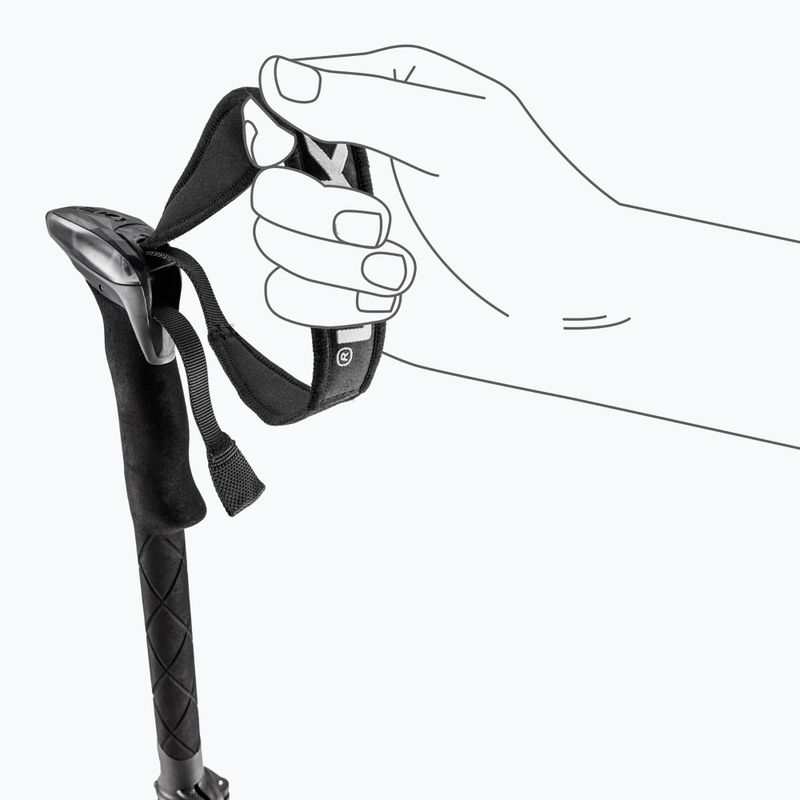 Trekkingstöcke LEKI Sherpa FX Carbon Strong black/naturalcarbon/light anthracite 6