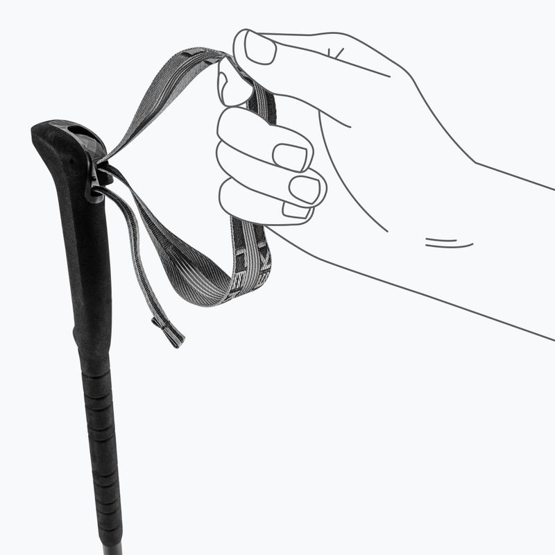 Trekkingstöcke LEKI Skytera Lite black/white/neonorange 7