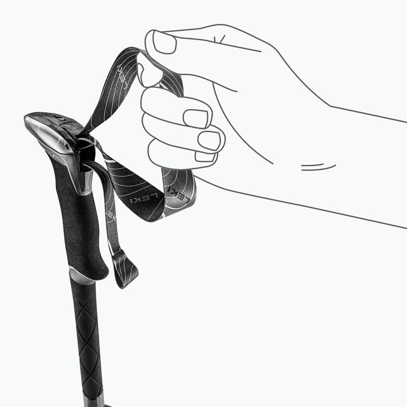 Trekkingstöcke LEKI Makalu FX TA black stone blue/dark white 6