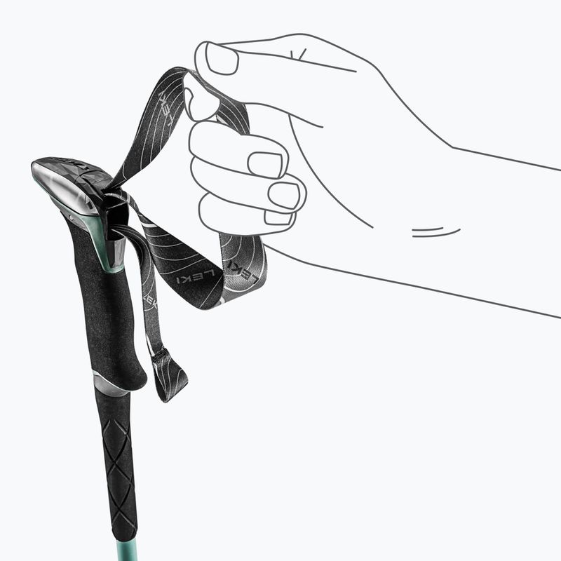 Trekkingstöcke LEKI Makalu Lite malachite green/dark malachite green/white 6