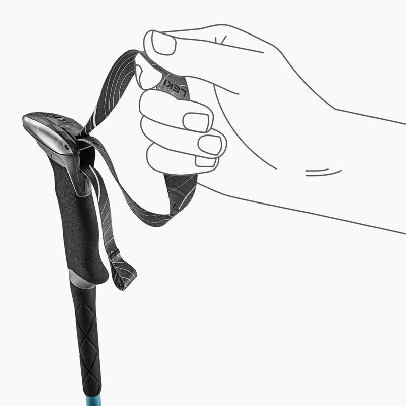 Trekkingstöcke LEKI Makalu Lite AS greenblue light/greenblue dark 6