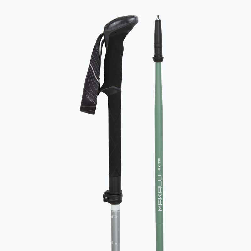 Trekkingstöcke LEKI Makalu FX TA silver/greygreen/white 3