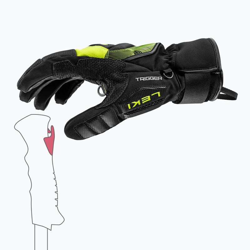 Skihandschuhe LEKI WCR Core TR black/neon yellow 5