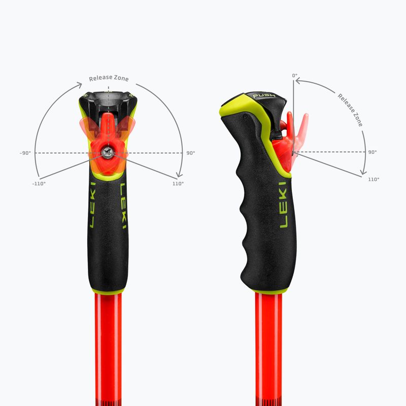 Skistöcke LEKI WCR Pro GS TR bright red/black/neon yellow 7
