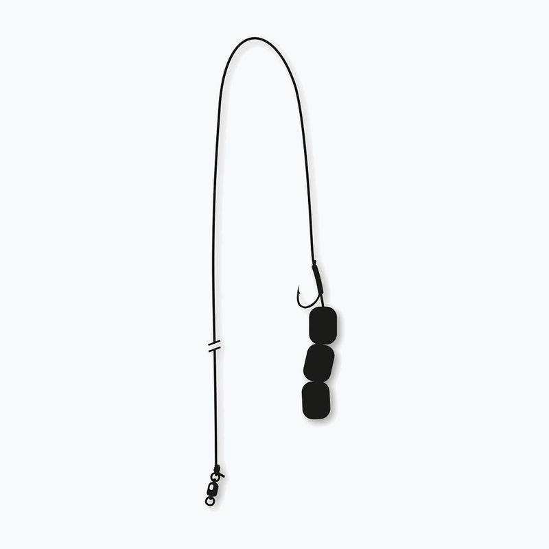 Black Cat Catfish Leader Set Pellet und Chunk Langes Haar 1.00m 2pcs braun 4336133 2