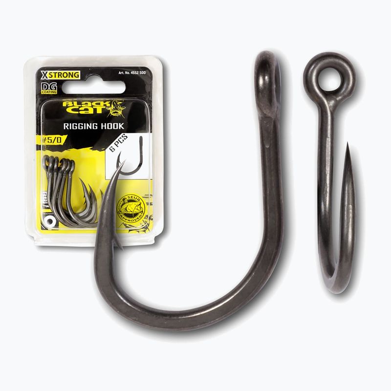Black Cat Rigging DG Coating 6 Stück schwarz 4552400 Haken
