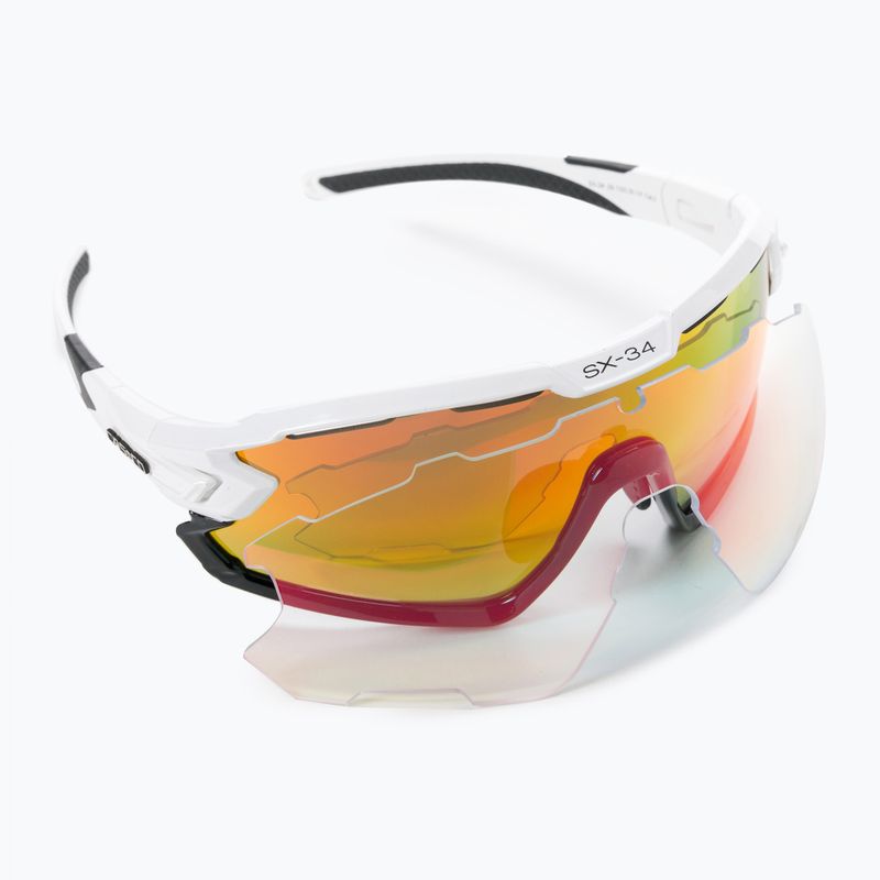 CASCO Fahrradbrille SX-34 Carbonic weiß 09.1320.30 6